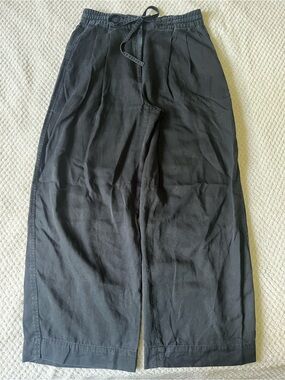 Club Monaco Black Elastic Waist %100 lyocell Trousers